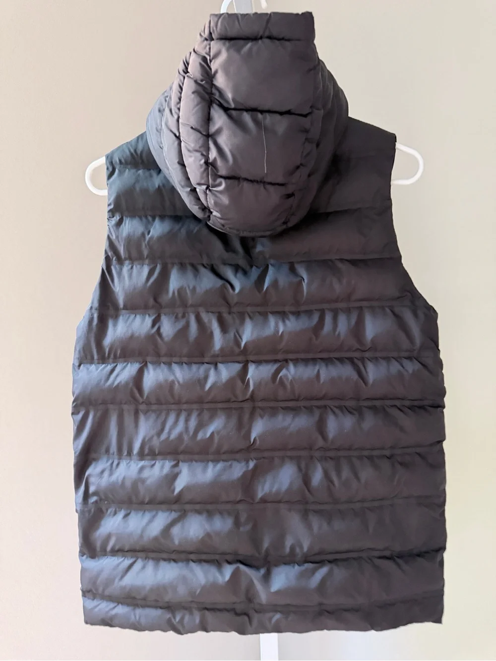 Zara Kids Black Quilted Puffer Vest with Hood SIZE 9-10 YRS